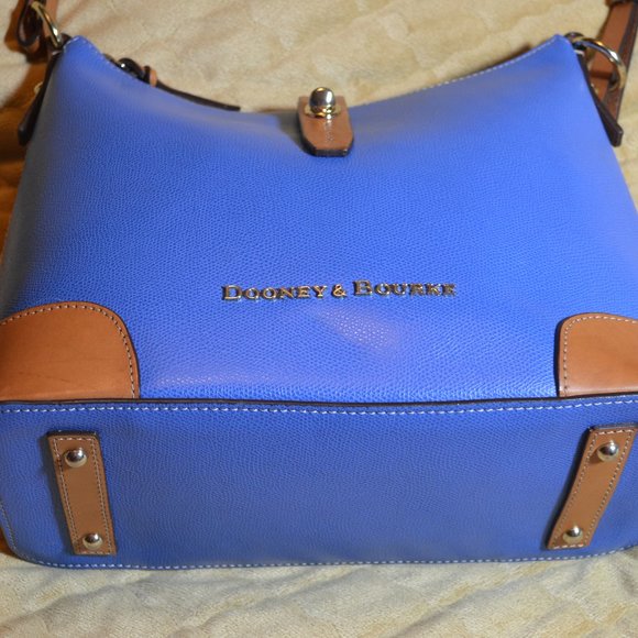 Dooney & Bourke Claremont Hobo Blue Shoulder Bag EUC - Picture 3 of 10